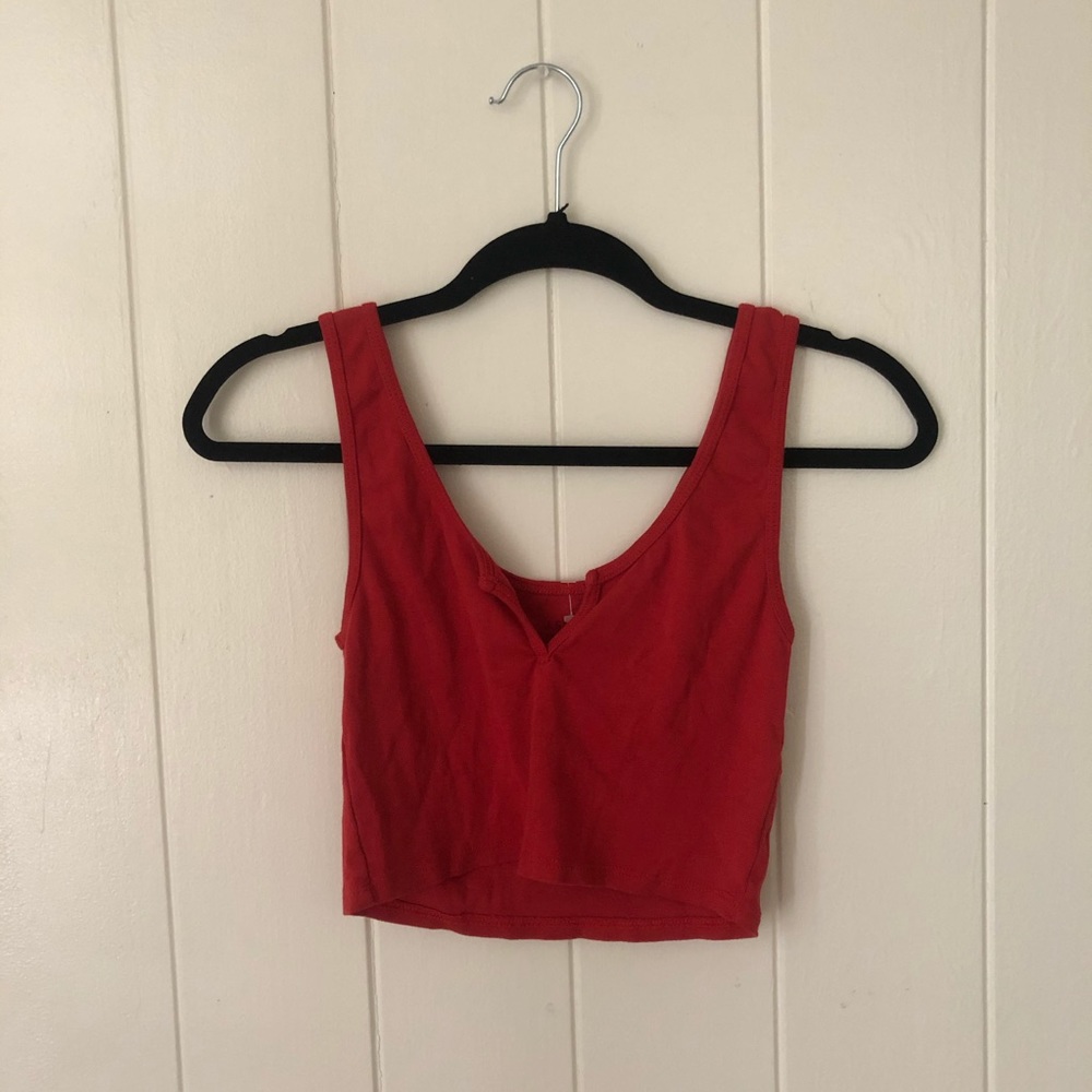 Brandy Melville Red Crop Top